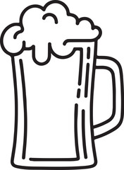 Beer mug silhouette vector design