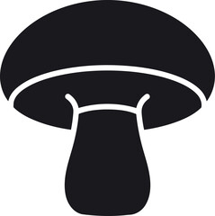 Mushroom icon simple black silhouette vector graphic