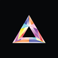 Triangle Colorful Tech Geometric Modern Design Template Logo