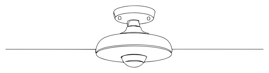 flush mount ceiling light fixture line art vector