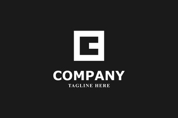 modern logo in the shape of a square letter c