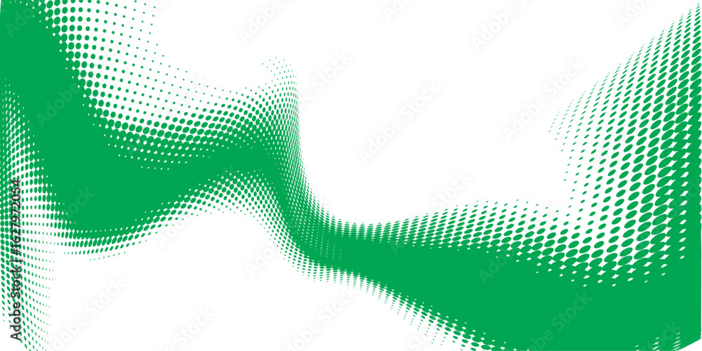 Aufkleber abstract green tech halftone design with grunge grid and pixel distortion.