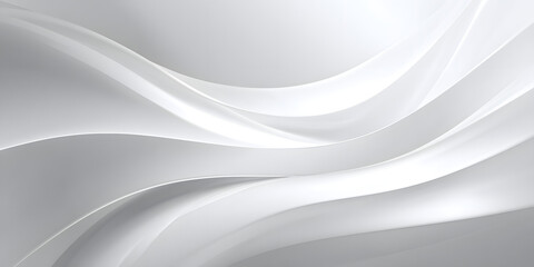 Futuristic abstract background. White and gray tone. Soft smooth of light, abstract shape, curve line, fade color gradient. Nobody empty space in modern room suit for future technology background.