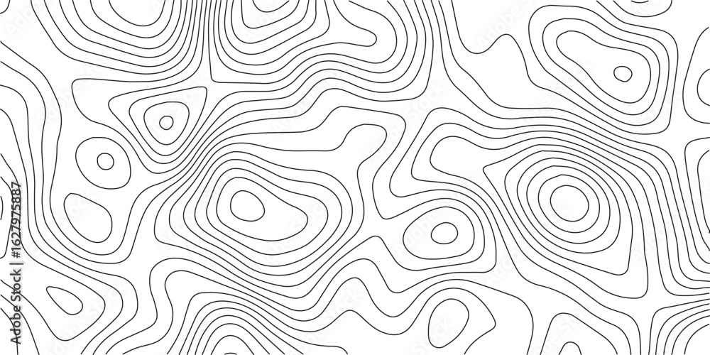 Poster minimal seamless topography contour line pattern for abstract backgrounds.