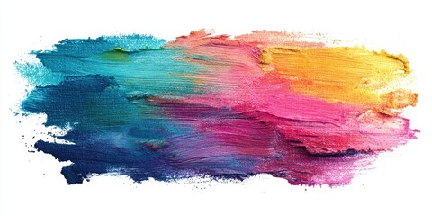 Colorful impasto paint stroke