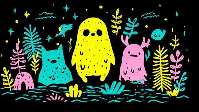 Funny Retro Cartoon Ghost Illustration for Halloween Fun