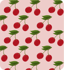 Cherry collection vector illustration. Design element. EPS10