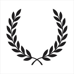 Olive Branch Laurel Wreath Icon - Victory & Achievement Symbol