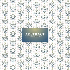 Delicate Floral Repeating Swirl Decorative Pattern with Dots Background