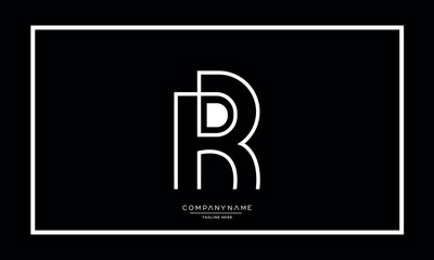 Alphabet letters R or RR logo monogram