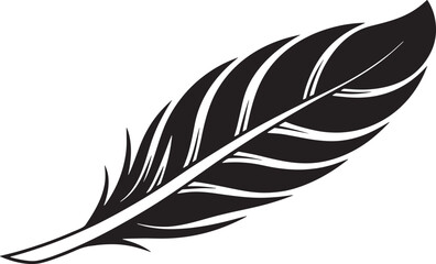 Obraz premium Black Feather Silhouette quill writing