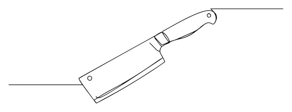 black and white cleaver knife drawing clip art preview