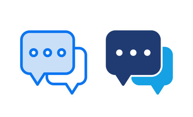 Fototapeta premium Chat icon vector illustration. speech bubble sign and symbol. comment icon. message
