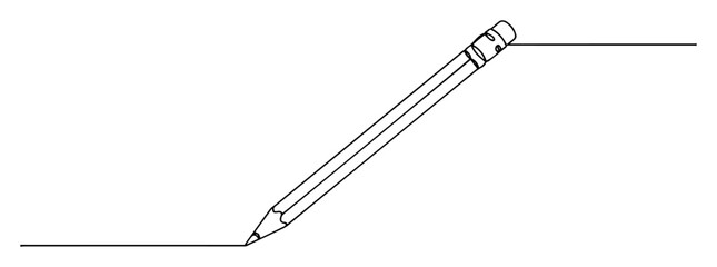 Pencil drawing line – outline vector writing instrument