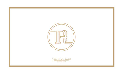 Alphabet letters R or RR logo monogram