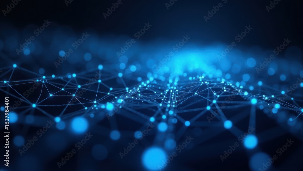 Poster futuristic digital data network connection abstract background. concept of technology, cyberspace, a