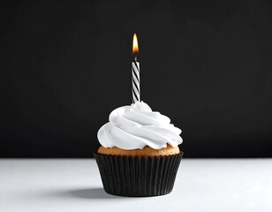 Birthday cupcake with candle (1)