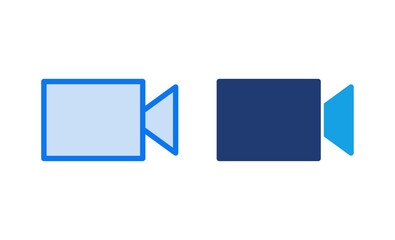 Video icon vector illustration. video camera sign and symbol. movie sign. cinema