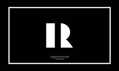 Alphabet letters R or RR logo monogram