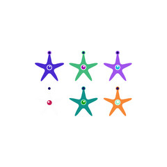 different starfish pendant set   