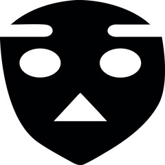 black and white mask