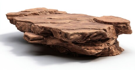 Terraced rock formation, reddish-brown