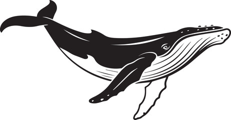 Obraz premium realistic humpback whale vector art with underwater theme for banners brochures and logos