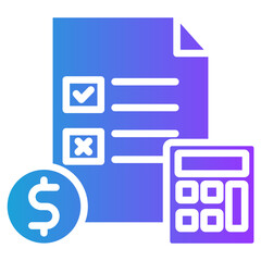 Invoice glyph gradient icon