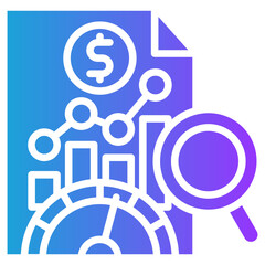 Obraz premium Economic Indicator glyph gradient icon