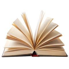 Book Open Pages Isolated on White Background