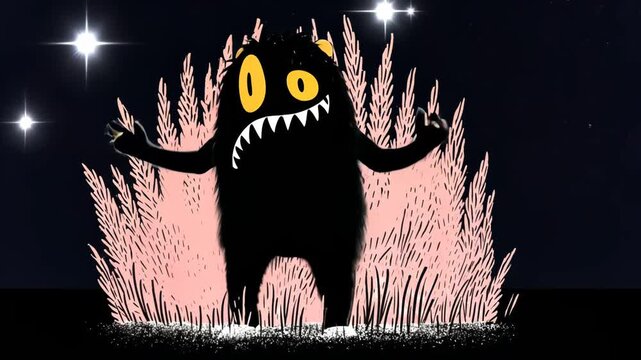 Funny Cartoon Ghost Illustration for Halloween Retro Art