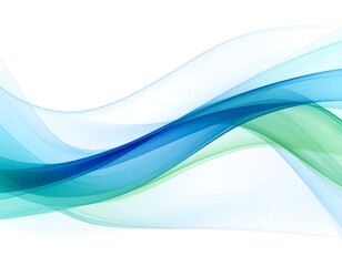 Abstract soft wavy background with blue and green flowing shapes design concept