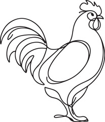 Chicken design line art