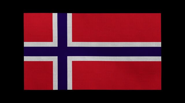 A Norway flag rolls and waves in front of a black background.