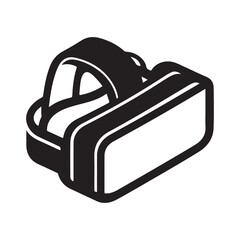 Sleek virtual reality headset offers immersive digital experiences with a transparent background