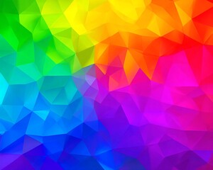 Obraz premium Sfondo astratto a bassa polimerizzazione con colori arcobaleno