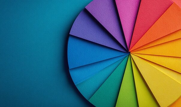 Cerchio cromatico di carta colorata