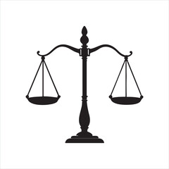 Justice Scale Silhouette Icon