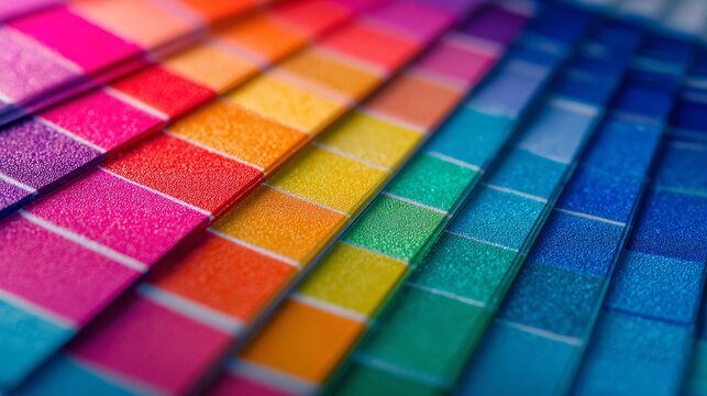 Campioni di colore, cartella colori, sfumature, spettro cromatico