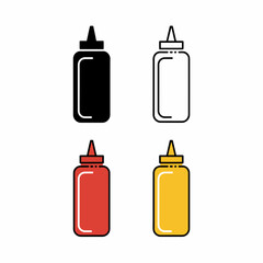 set of colorful paint cans