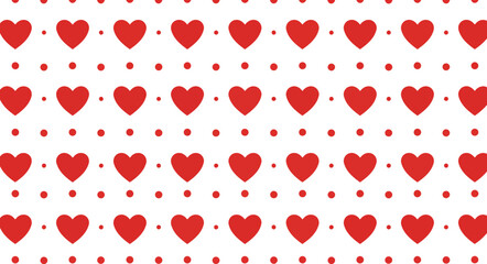 Red heart garland border pattern
