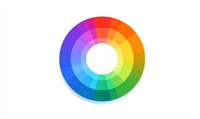 Icona vettoriale ruota colori su sfondo bianco