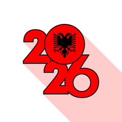 2026 Long Shadow Banner with Albania Flag Inside.