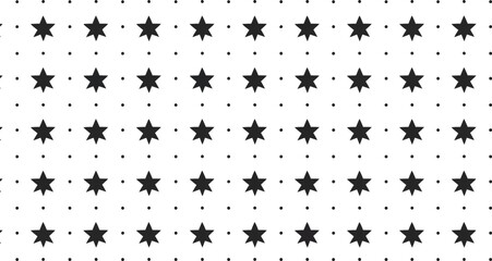 Geometric star pattern black white