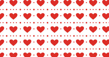 Red heart border pattern valentine s day love design