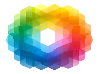 Ruota dei colori astratta, illustrazione vettoriale piatta