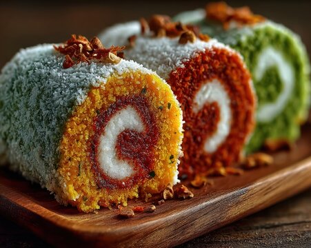 Indian flag color food - Tri color Puttu for Republic Day