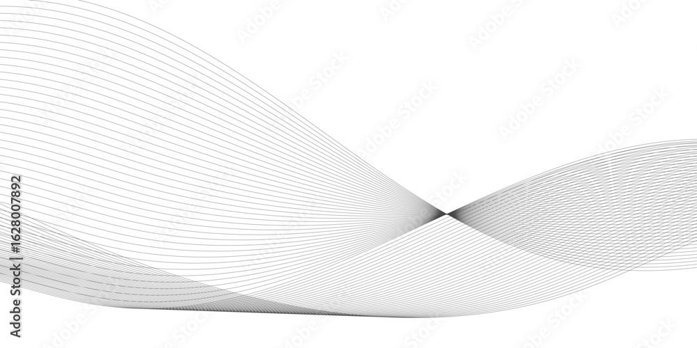 Poster abstract wavy curve lines background. abstract frequency sound wave lines and technology curve lines