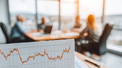Business people analyzing financial chart during office meeting