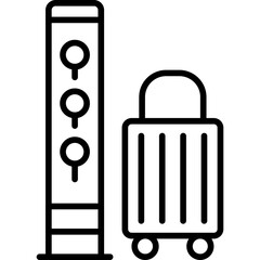 Luggage Icon Vector Element
